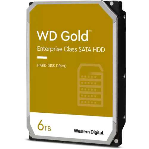 Western Digital WD Gold HDD, SATA 6G, 7200 RPM, 3.5-inch - 6 TB