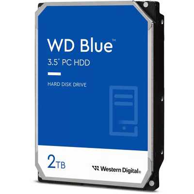 WD Blue HDD, SATA 6G, 5400 RPM, 256 MB - 2 TB