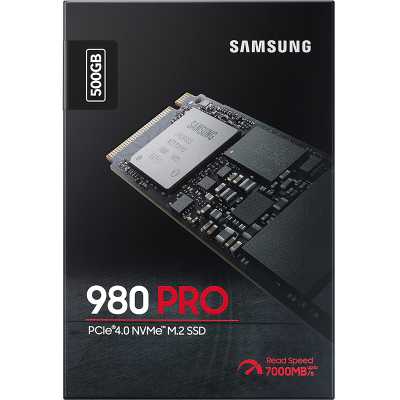 Samsung 980 Pro SSD, PCIe Gen4x4, NVMe, M.2 2280 - 500 GB
