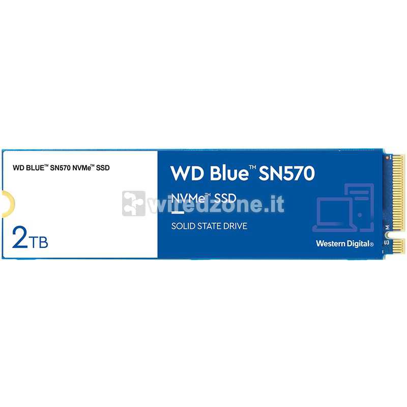 Western Digital WD Blue SN570 SSD, PCIe Gen3x4, NVMe, M.2 2280 - 2 TB
