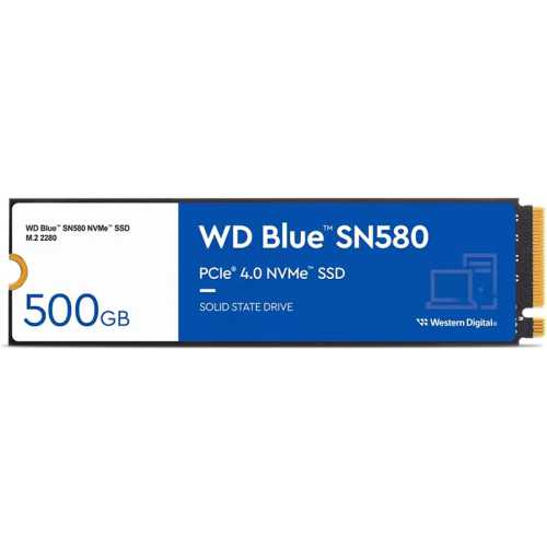 Western Digital WD Blue SN580 SSD, PCIe Gen4x4, NVMe, M.2 2280 - 500 GB