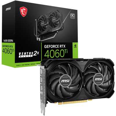 MSI GeForce RTX 4060 Ti Ventus 2X Black O16G GDDR6