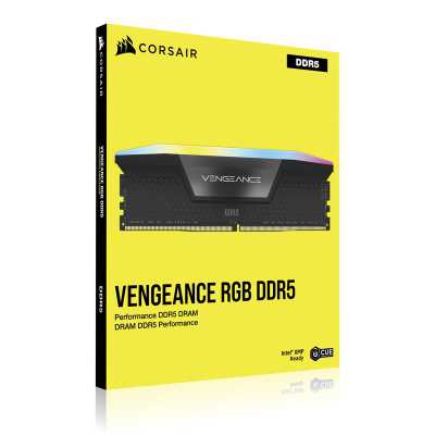Corsair Vengeance RGB Black, DDR5-6000, CL36, DIMM - 32 GB (2x16GB)
