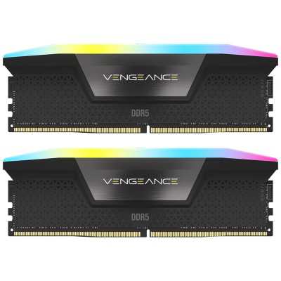Corsair Vengeance RGB Black, DDR5-6000, CL30, DIMM - 64 GB (2x32GB)