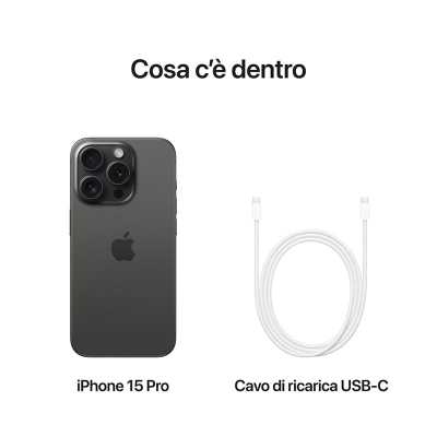 Apple iPhone 15 Pro 5G Black, 15,5 cm (6.1"), 8GB RAM, 128GB, 48MP, iOS