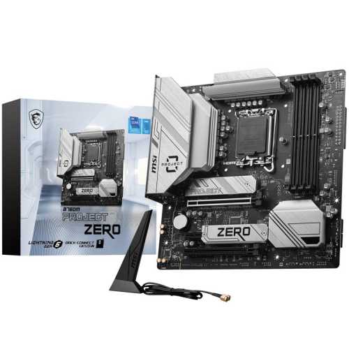 MSI B760M Project Zero DDR5, Intel B760 Mainboard LGA1700, Back-Connect-Design