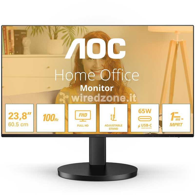 AOC B3 24B3CF2, 60,5 cm (23.8"), 100Hz, FHD, IPS - USB-C, HDMI