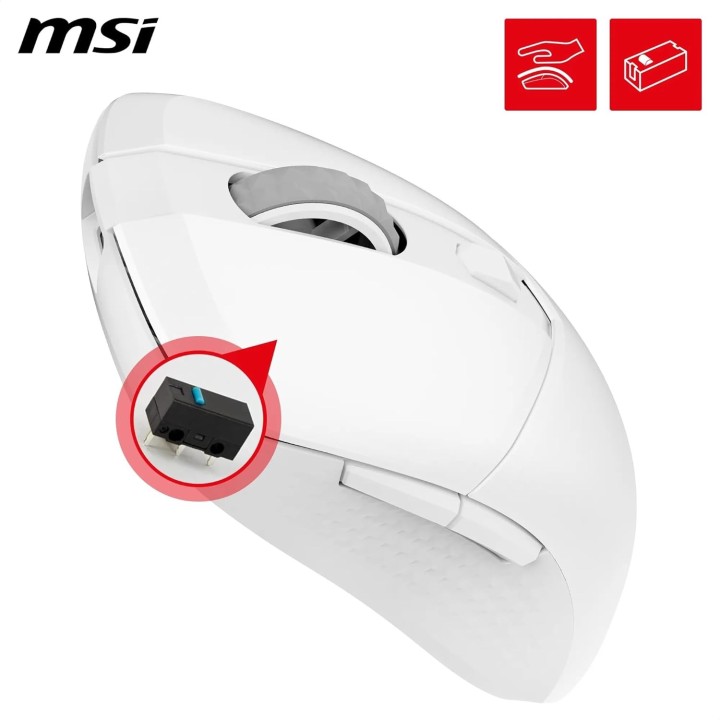 MSI Versa 300 Wireless, Mouse Gaming, White