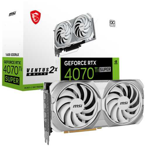 MSI GeForce RTX 4070 Ti Super Ventus 2X White O16G GDDR6X