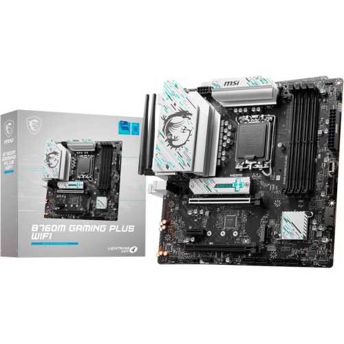 MSI B760M Gaming Plus WiFi DDR5, Intel B760 Mainboard LGA1700