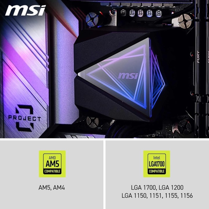 MSI MAG CoreLiquid I240 Black, CPU Liquid Cooling, AIO