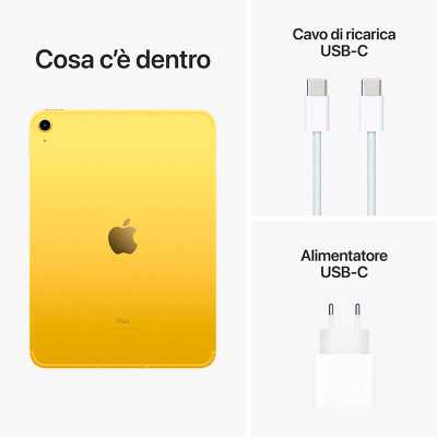 Apple iPad G10 5G Yellow, 27,7 cm (10.9"), 4GB RAM, 64GB, 12MP, iPadOS