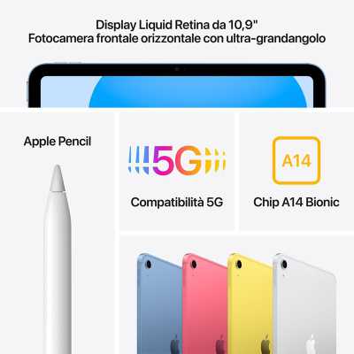 Apple iPad G10 Blue, 27,7 cm (10.9"), 4GB RAM, 64GB, 12MP, iPadOS