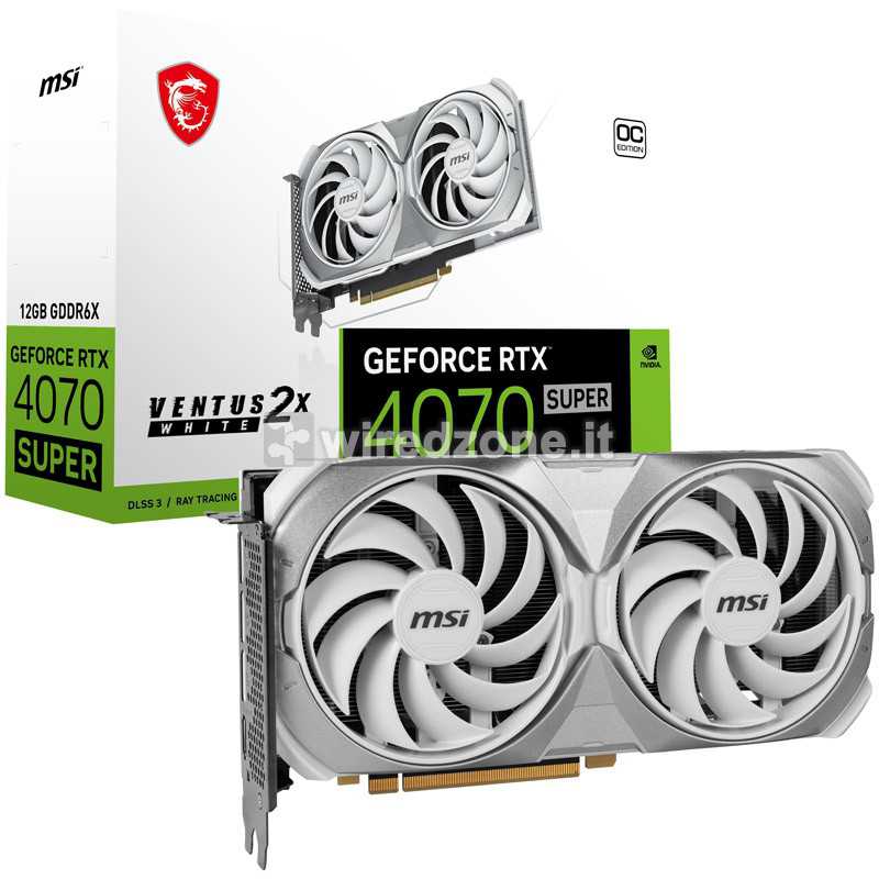 MSI GeForce RTX 4070 Super Ventus 2X White O12G GDDR6X