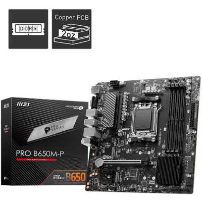 MSI Pro B650M-P DDR5, AMD B650 Mainboard AM5