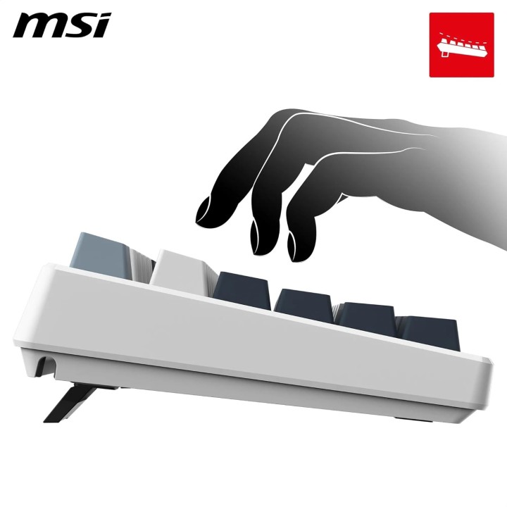 MSI Forge GK600 TKL Wireless SKY, Gaming Keyboard USB + Bluetooth, QWERTY IT
