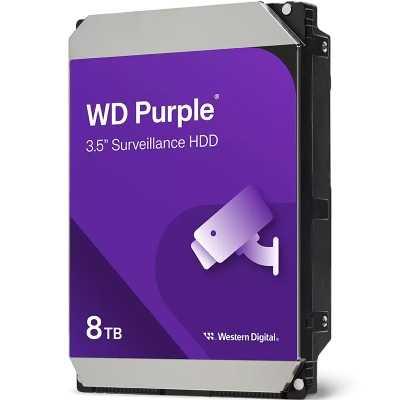 WD Purple Video HDD, SATA 6G, 5400 RPM, 256 MB - 8 TB