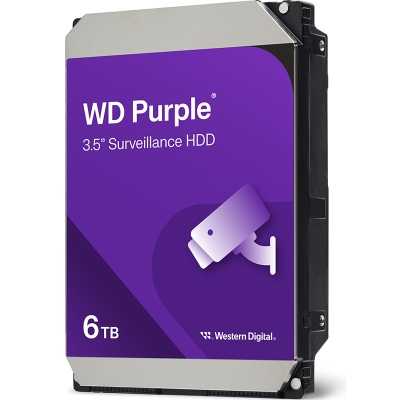 WD Purple Video HDD, SATA 6G, 5400 RPM, 256 MB - 6 TB