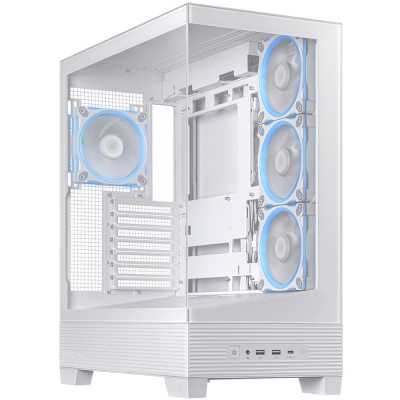 ASUS A31 Plus TG ARGB, Mid-Tower, Side-Glass, White