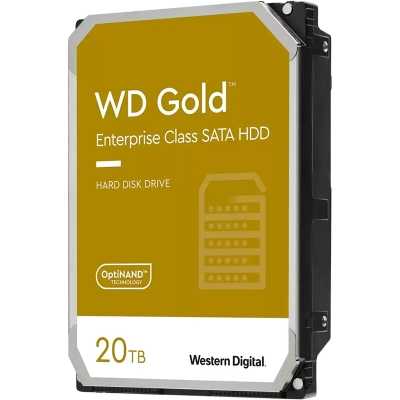 WD Gold Enterprise HDD, SATA 6G, 7200 RPM, 512 MB - 20 TB