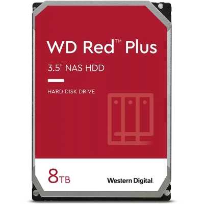 WD Red Plus NAS HDD, SATA 6G, 5640 RPM, 256 MB - 8 TB