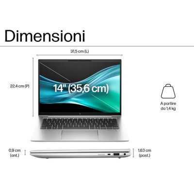 HP EliteBook 845 G11, LTE-4G, R7-8840U, 14", Radeon 780M, 16GB DDR5, 512GB, W11P