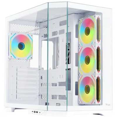 itek Dark Cave Aku, Mid-Tower, Side-Glass - White