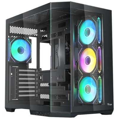 itek Dark Cave Aku, Mid-Tower, Side-Glass - Black
