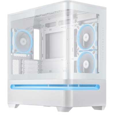 Asus Prime AP202 TG ARGB, Mini-Tower, Side-Glass, White