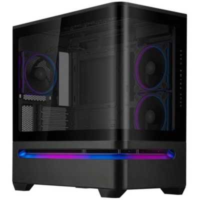Asus Prime AP202 TG ARGB, Mini-Tower, Side-Glass, Black