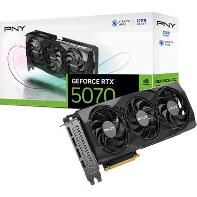 PNY GeForce RTX 5070, Triple Fan, 12GB GDDR7