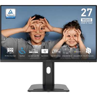 MSI Pro MP273QP E2, 27", WQHD, 100Hz, IPS, Pivot - DP, HDMI