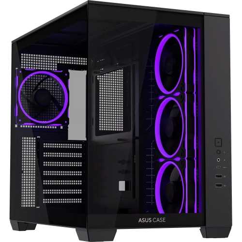 ASUS A32 Plus ARGB, Mid-Tower, Side-Glass, Black
