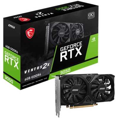 MSI GeForce RTX 3050, Ventus 2X OC, 6GB GDDR6